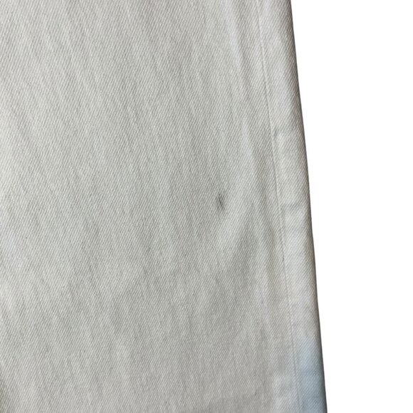 Agolde Women's 34 90s Mid Rise Straight In Fortune Cookie Cream White Button Fly - Picture 5 of 13